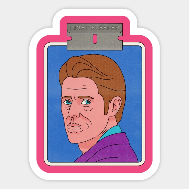 Willem Dafoe - Light Sleeper Sticker by BryanWestArt